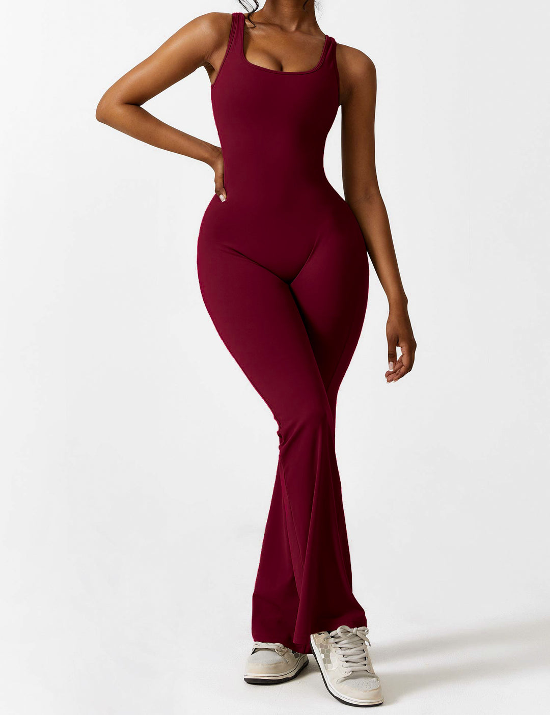 Melissa V-Back Flared Jumpsuit