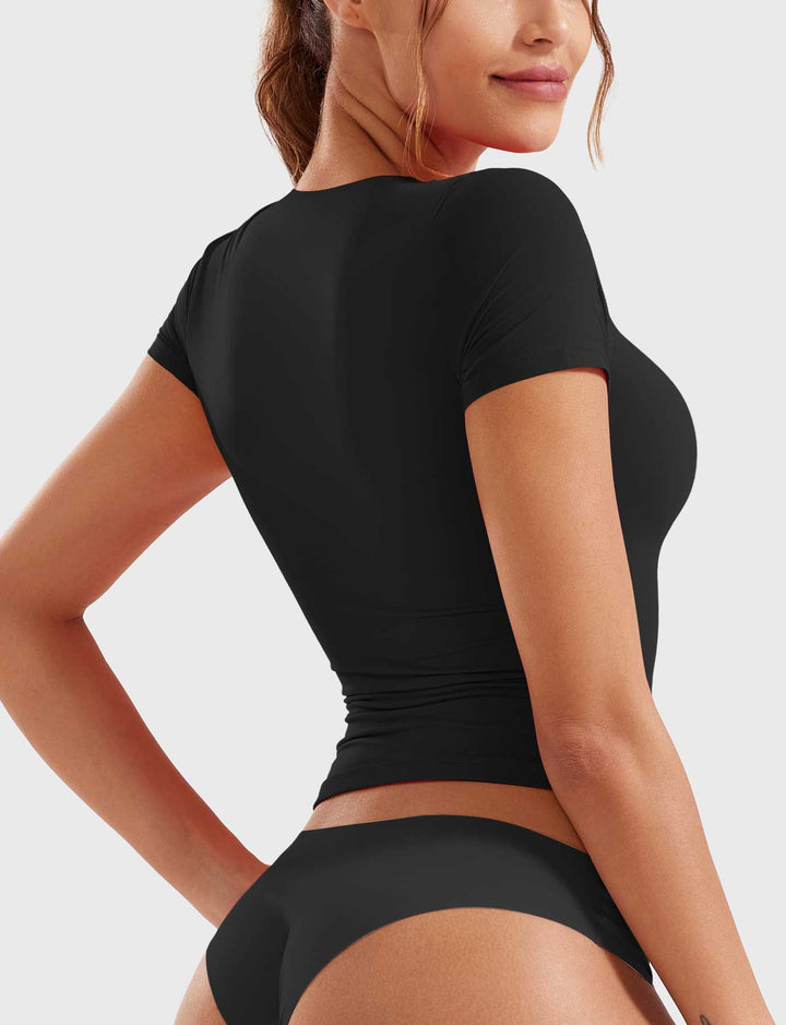 Oliver Zip Up Crop Top in Red
