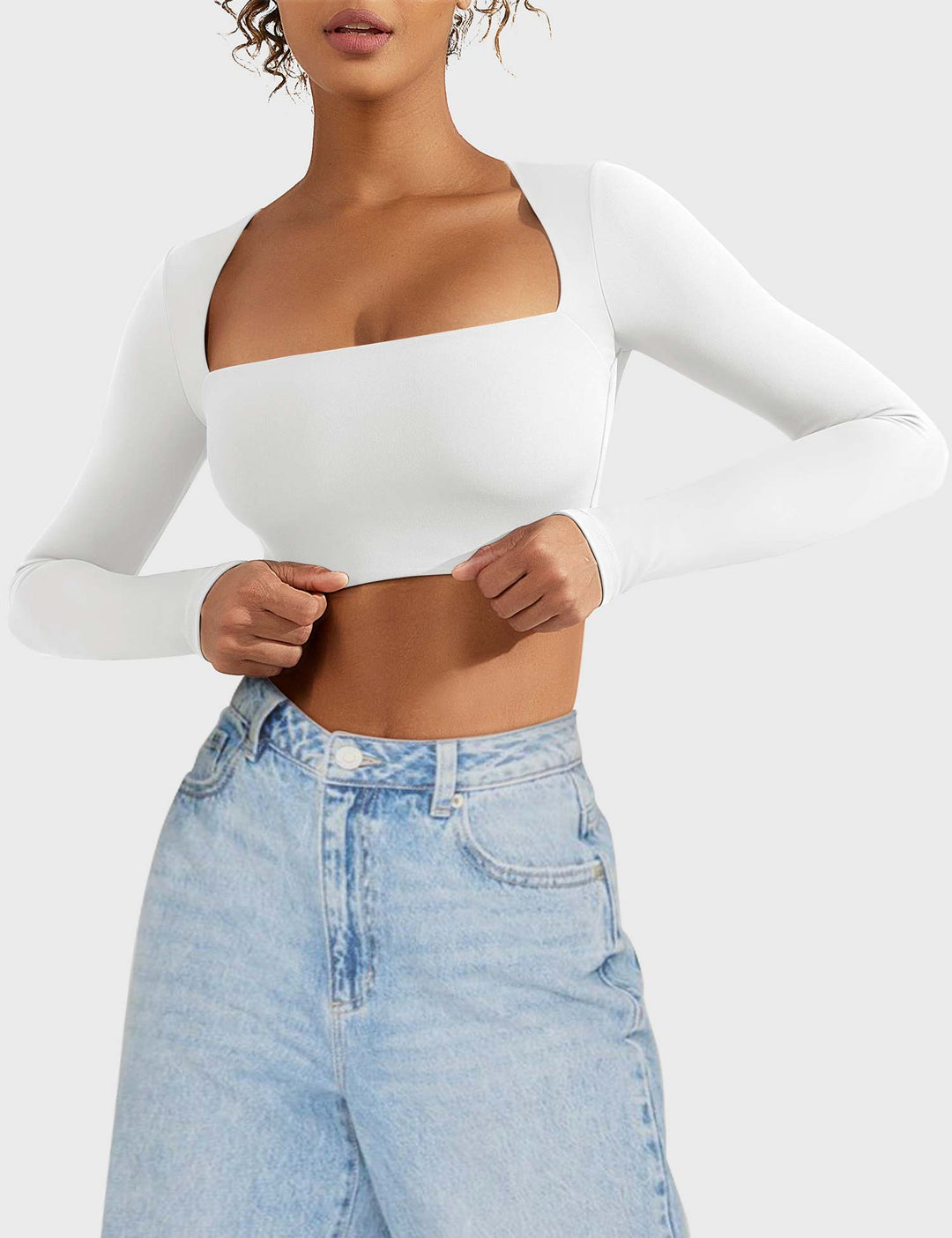 Emma Lane Long Sleeves Top White