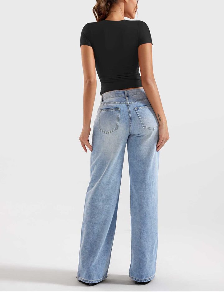 Oliver Zip Up Crop Top in Black