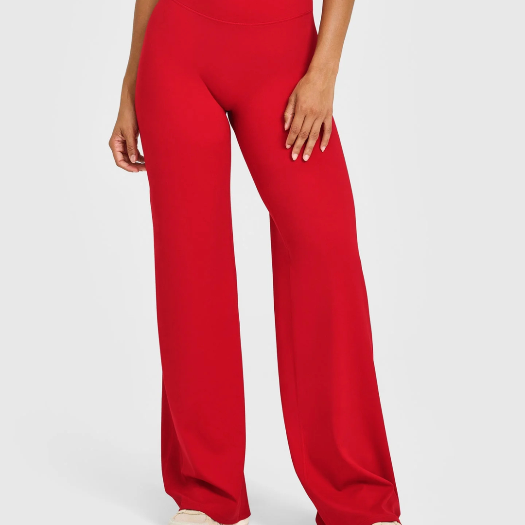 Dalyen Straight Seamless Leggings Red