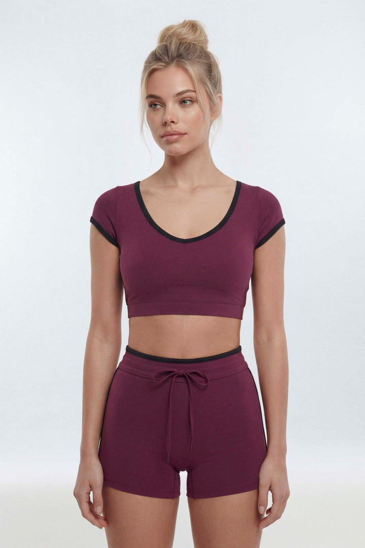 Crimson Contour Top