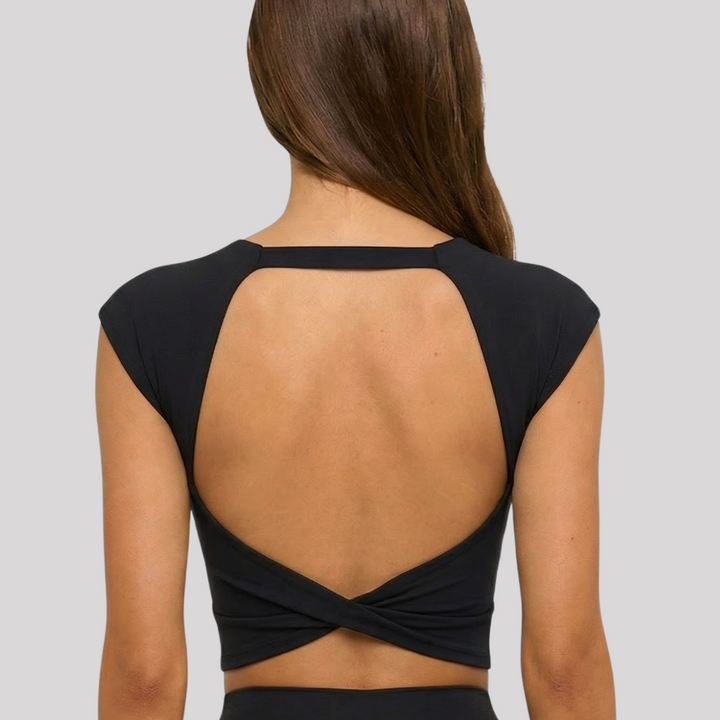 Zen Twist Tank Top in Black
