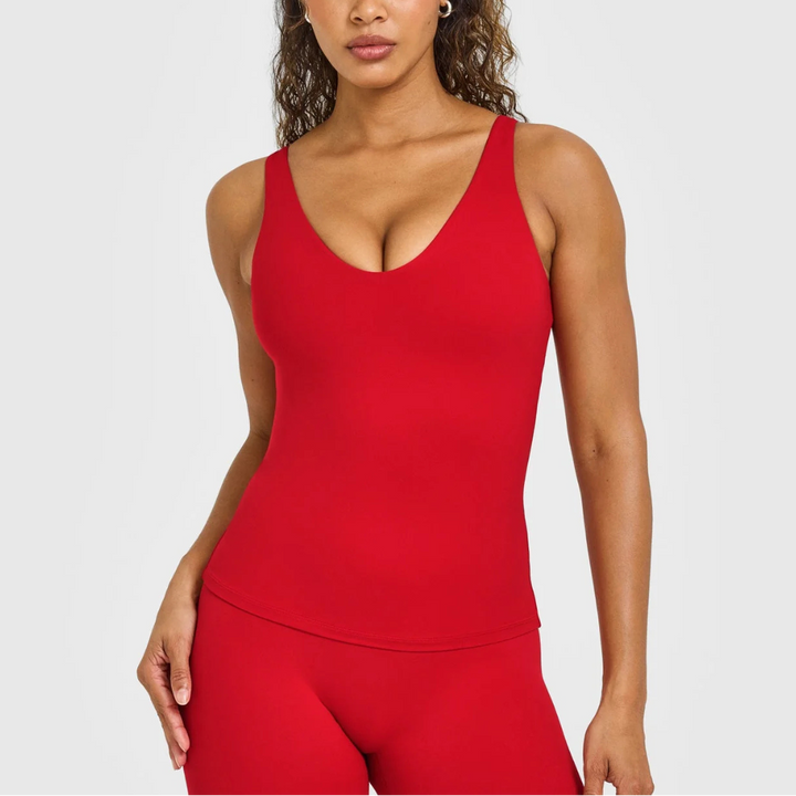 Vanessa Scoop Neck Vest in Blue