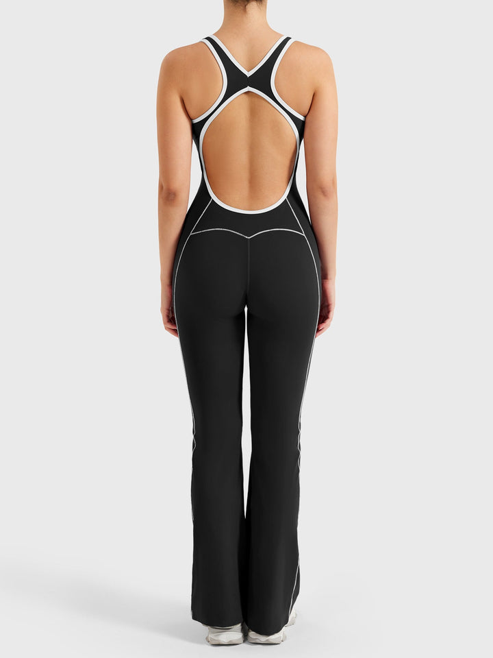 Nolan Contrast Trim Flared Jumpsuit