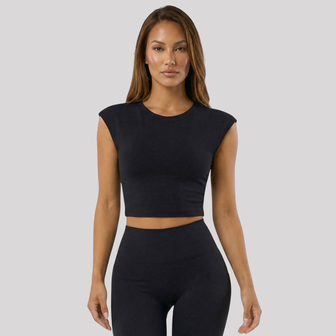 Zen Twist Tank Top in Black