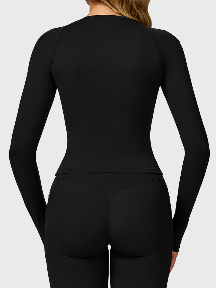 Lia long sleeve Top in Maroon