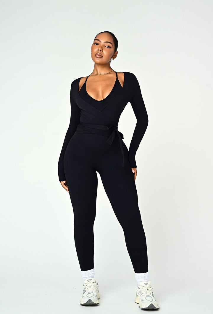 Olympia Wrap Top in Wine