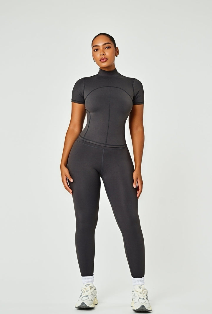 Camila High Neck Top in Navyblue