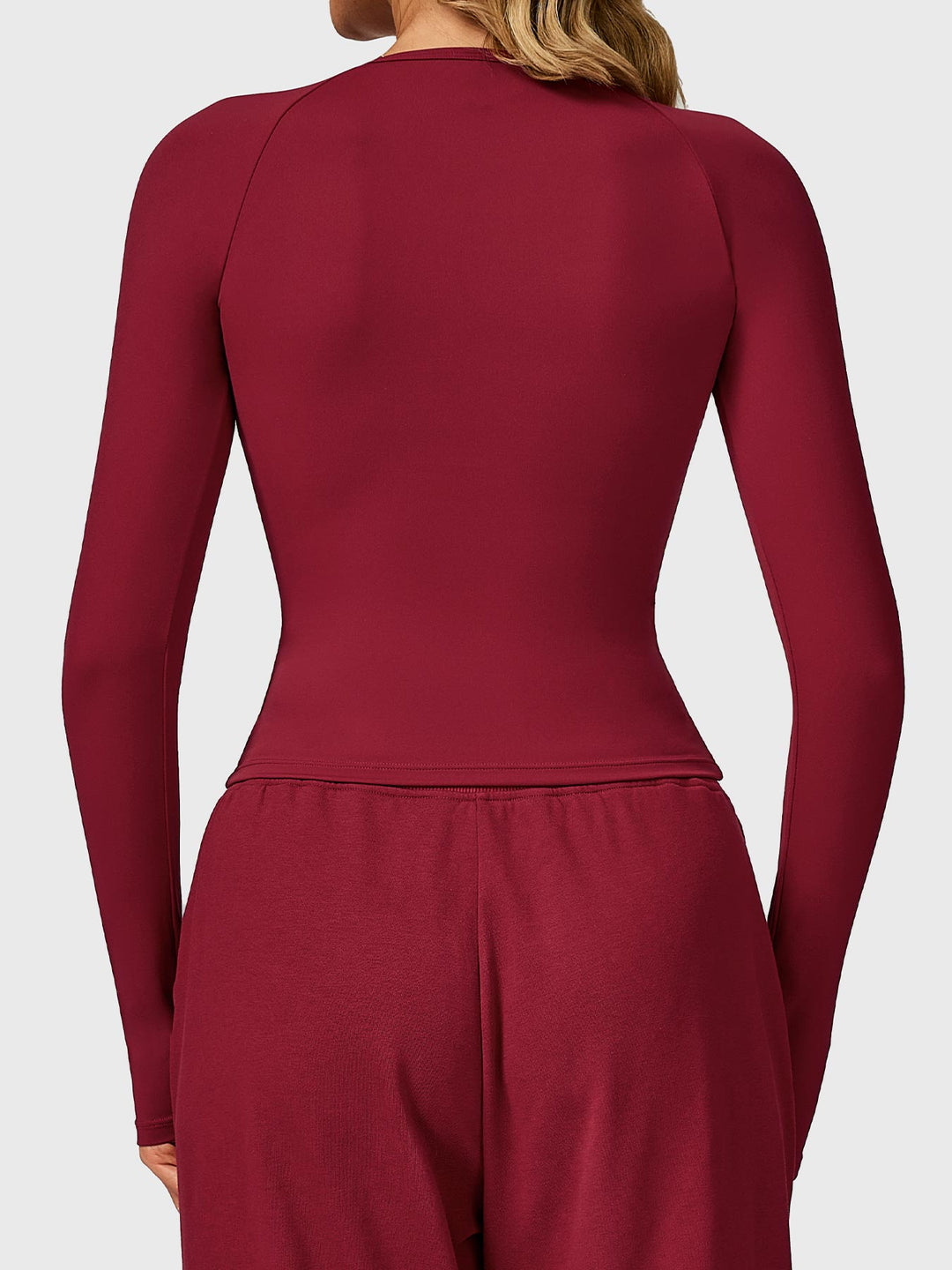 Lia long sleeve Top in Maroon