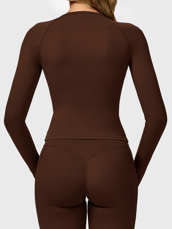 Lia long sleeve Top in Maroon