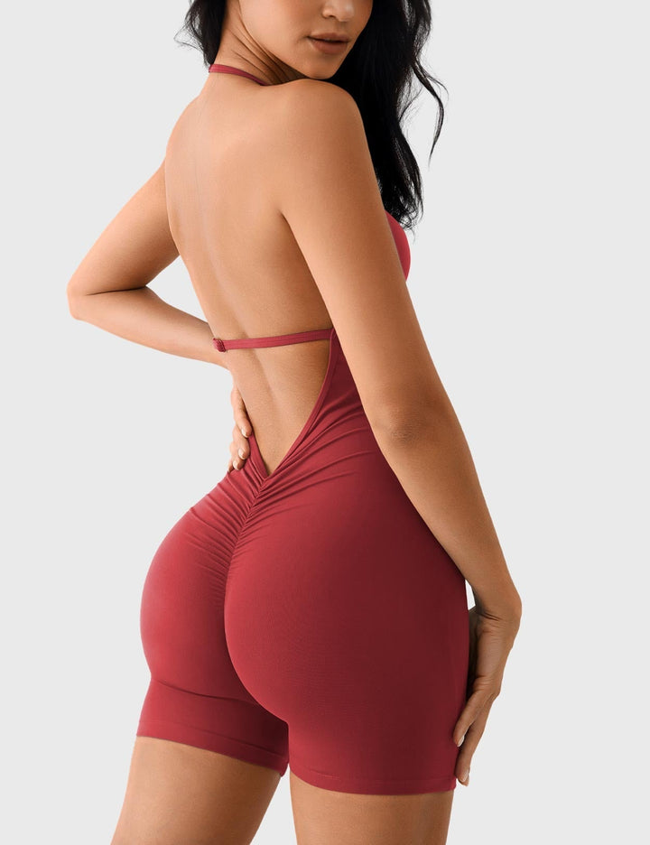 Valeriia V Neck Backless Romper