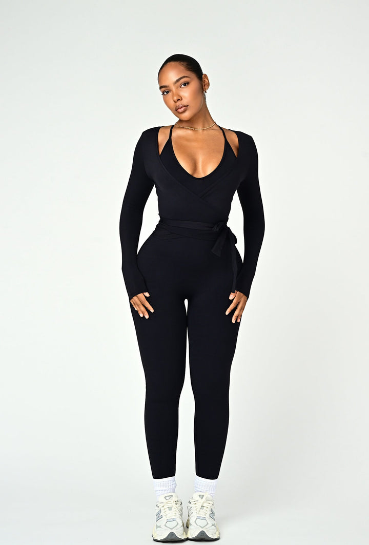 Olympia Wrap Top in Wine