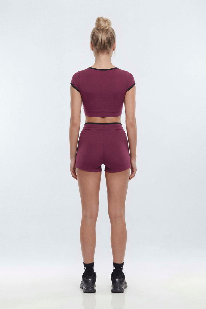 Crimson Contour Top