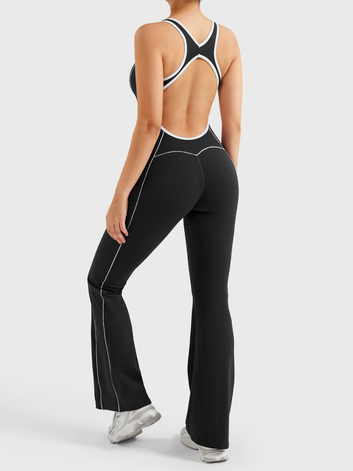 Nolan Contrast Trim Flared Jumpsuit