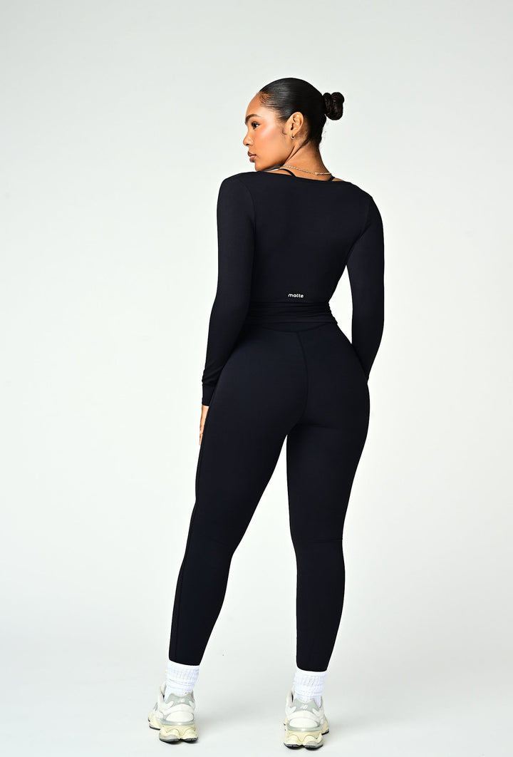 Olympia Wrap Top in Wine