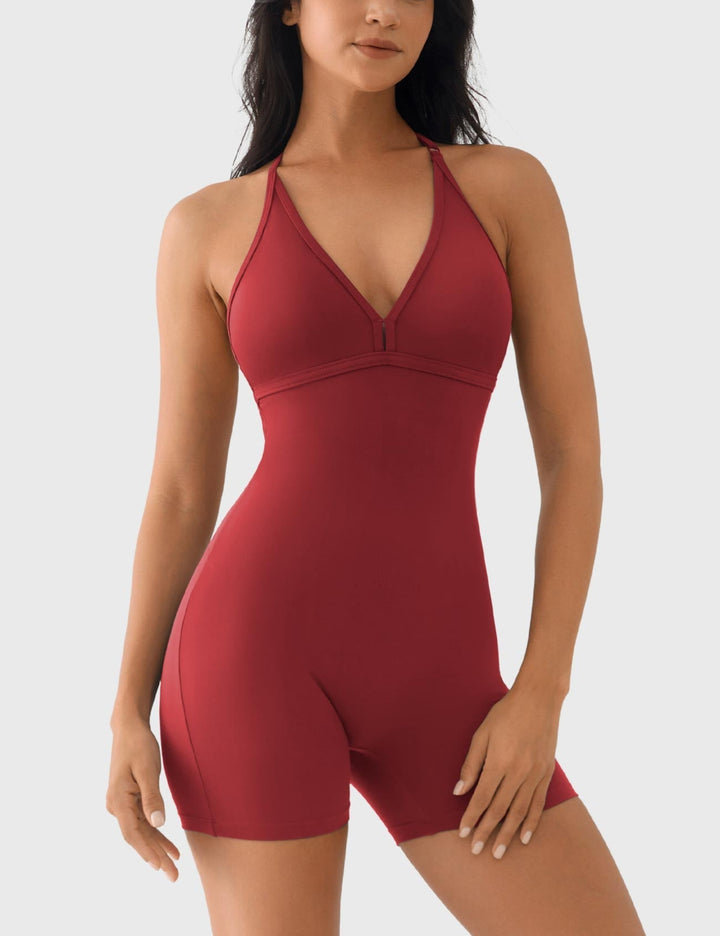Valeriia V Neck Backless Romper