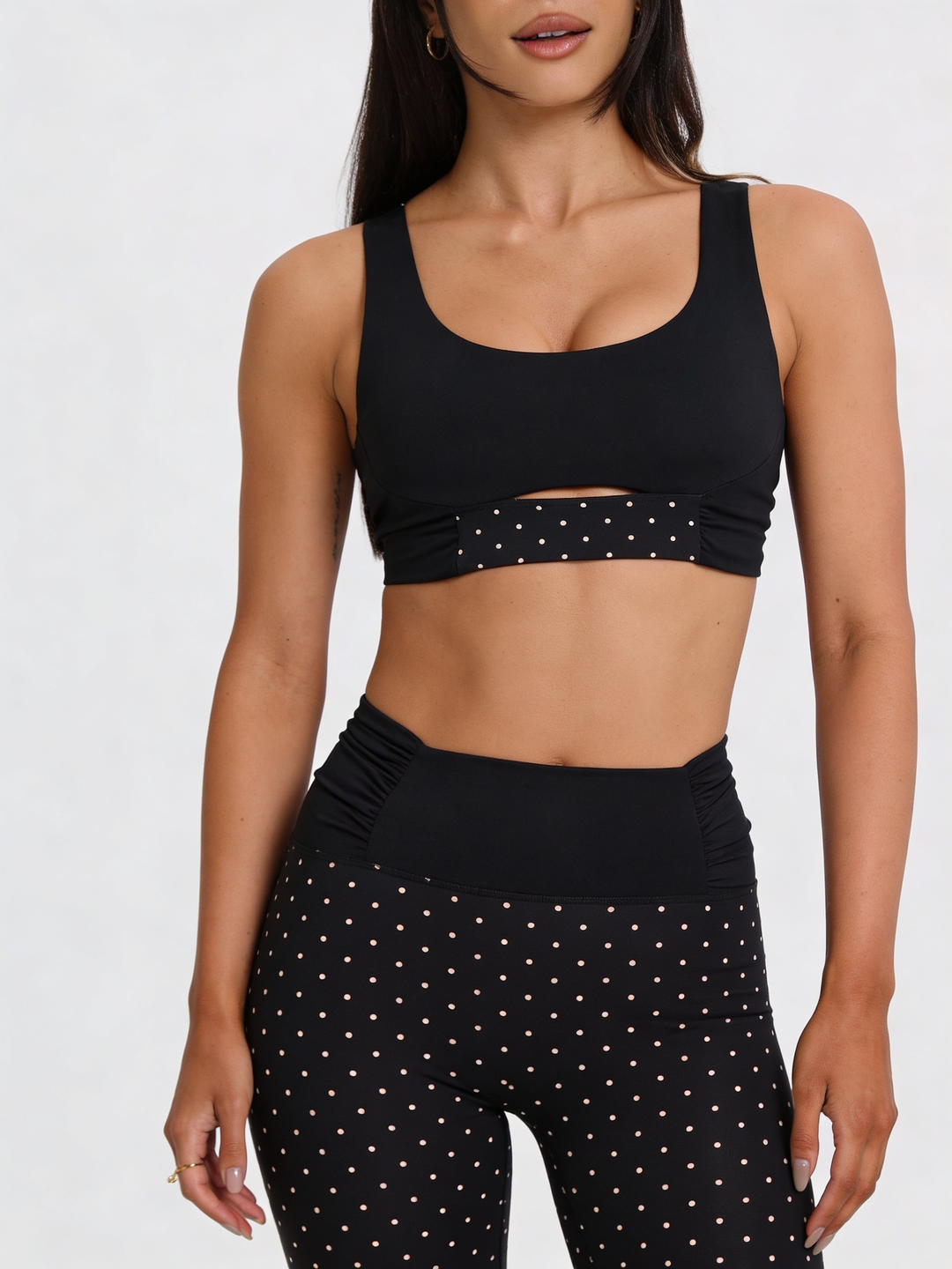 Peek-A-Boo Medium impactt bra White