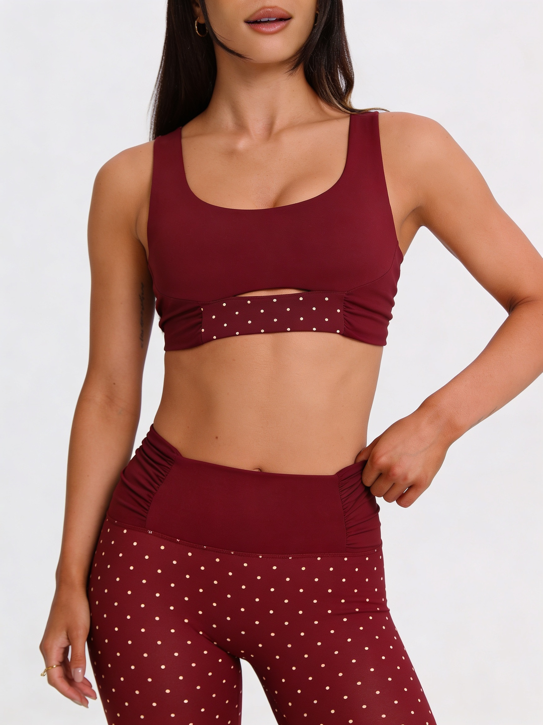 Peek-A-Boo Medium impactt bra White