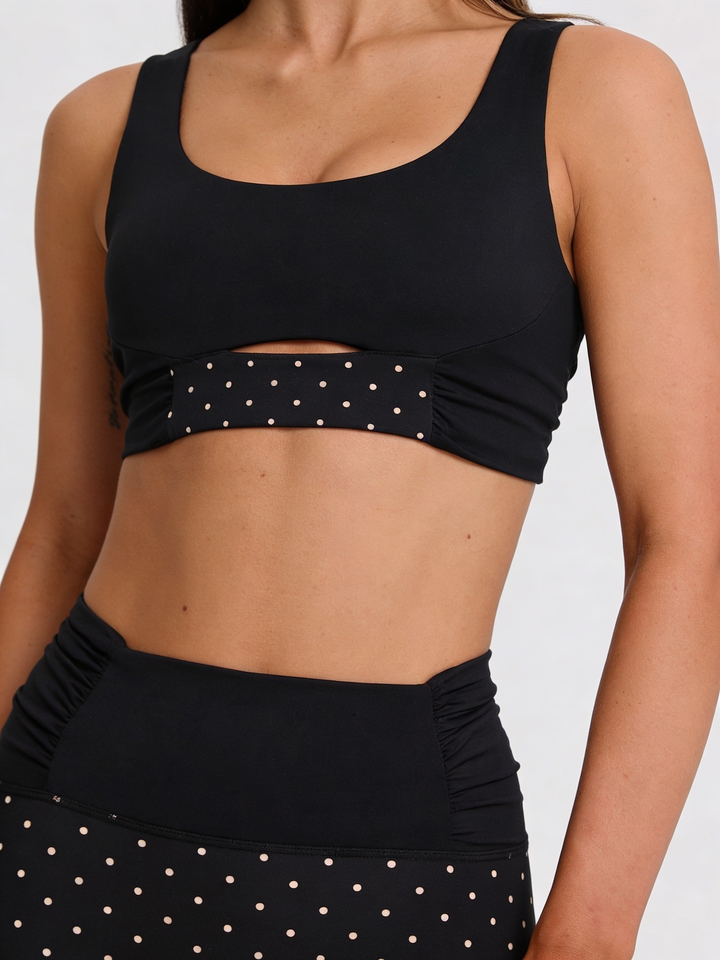 Peek-A-Boo Medium impactt bra White