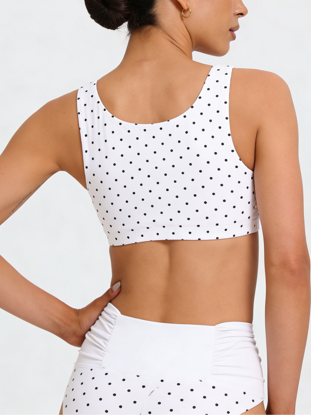 Peek-A-Boo Medium impactt bra White