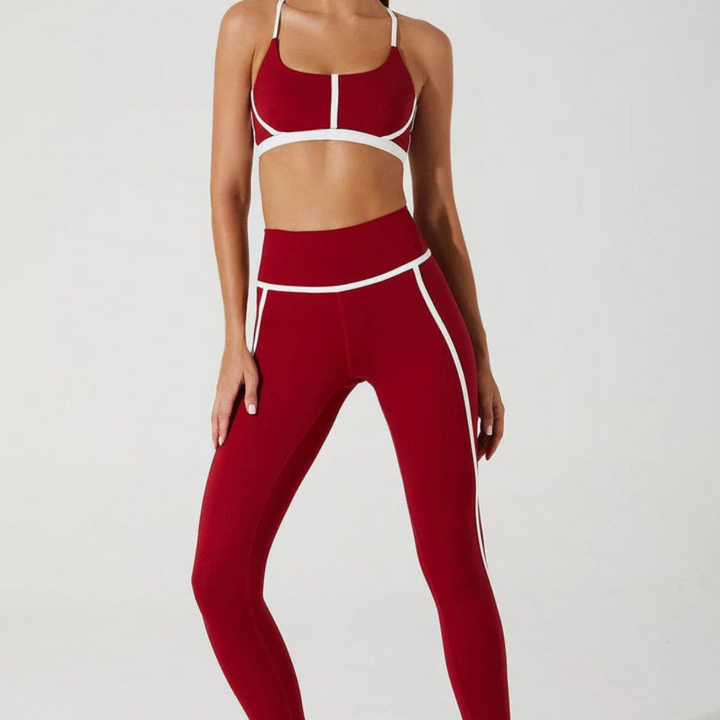 Blake Sports Bra in Maroon