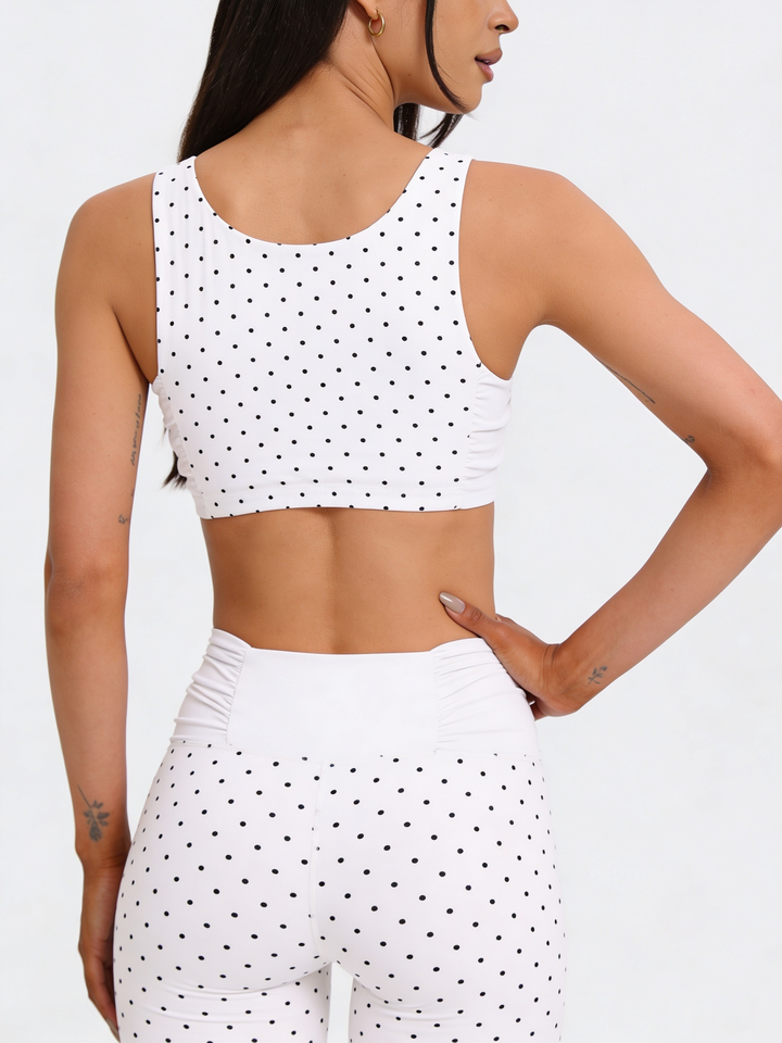 Peek-A-Boo Medium impactt bra White