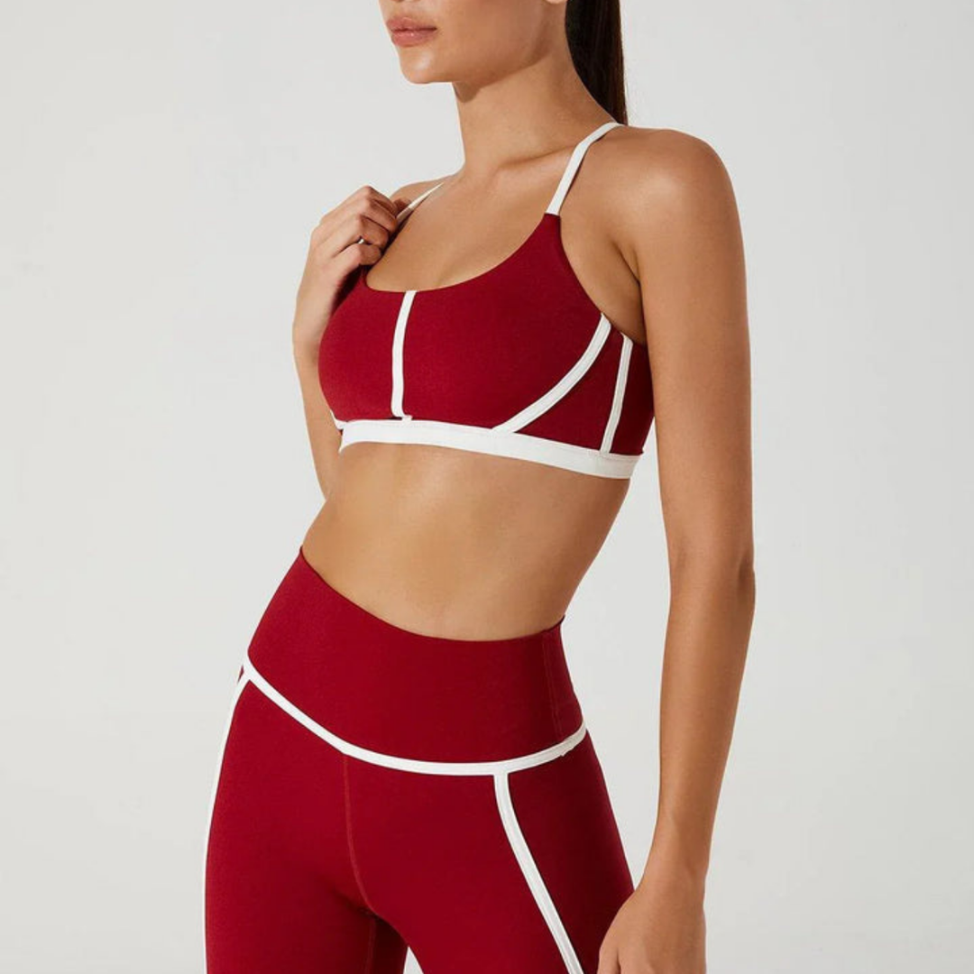 Blake Sports Bra in Maroon