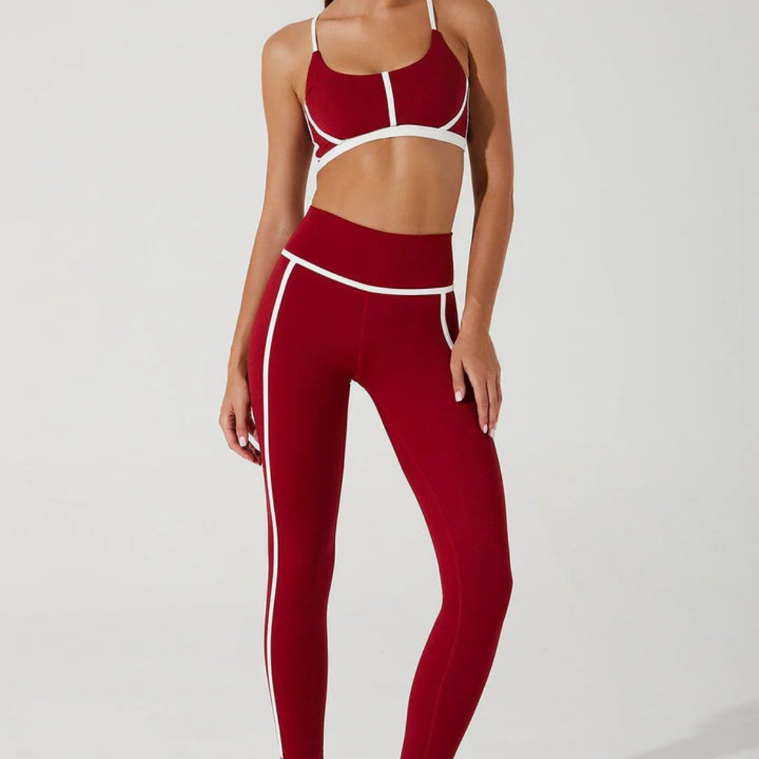 Blake Sports Bra in Maroon