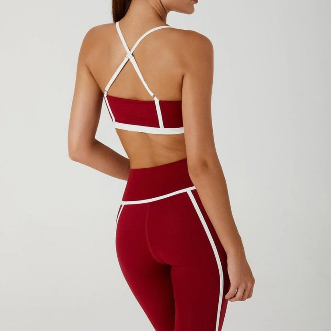 Blake Sports Bra in Maroon