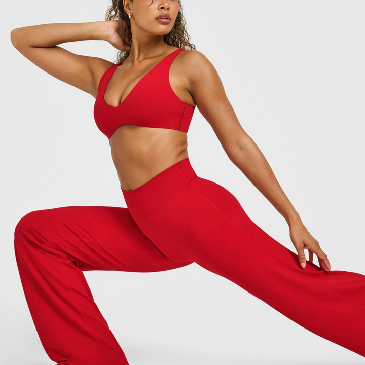 Dalyen Straight Seamless Leggings Red